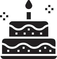 Cake icon symbol vector image. Illustration of the bakery birthday isolated design image. EPS 10