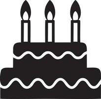 Cake icon symbol vector image. Illustration of the bakery birthday isolated design image. EPS 10