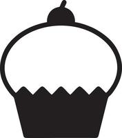 Cake icon symbol vector image. Illustration of the bakery birthday isolated design image. EPS 10