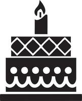 Cake icon symbol vector image. Illustration of the bakery birthday isolated design image. EPS 10