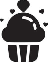 Cake icon symbol vector image. Illustration of the bakery birthday isolated design image. EPS 10