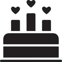 Cake icon symbol vector image. Illustration of the bakery birthday isolated design image. EPS 10