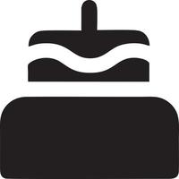 Cake icon symbol vector image. Illustration of the bakery birthday isolated design image. EPS 10