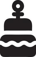 Cake icon symbol vector image. Illustration of the bakery birthday isolated design image. EPS 10