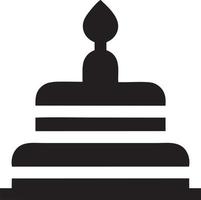 Cake icon symbol vector image. Illustration of the bakery birthday isolated design image. EPS 10