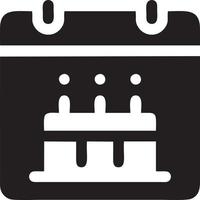 Cake icon symbol vector image. Illustration of the bakery birthday isolated design image. EPS 10