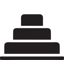 Cake icon symbol vector image. Illustration of the bakery birthday isolated design image. EPS 10