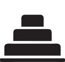 Cake icon symbol vector image. Illustration of the bakery birthday isolated design image. EPS 10