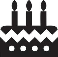 Cake icon symbol vector image. Illustration of the bakery birthday isolated design image. EPS 10