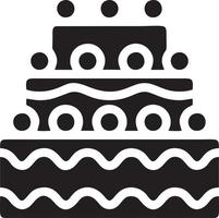 Cake icon symbol vector image. Illustration of the bakery birthday isolated design image. EPS 10