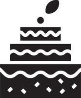 Cake icon symbol vector image. Illustration of the bakery birthday isolated design image. EPS 10