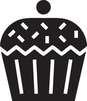 Cake icon symbol vector image. Illustration of the bakery birthday isolated design image. EPS 10