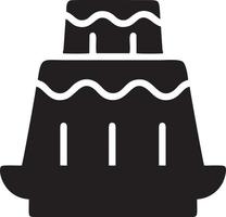 Cake icon symbol vector image. Illustration of the bakery birthday isolated design image. EPS 10