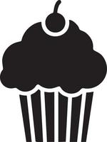 Cake icon symbol vector image. Illustration of the bakery birthday isolated design image. EPS 10