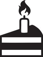 Cake icon symbol vector image. Illustration of the bakery birthday isolated design image. EPS 10