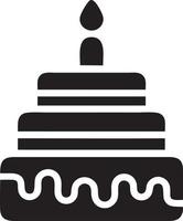 Cake icon symbol vector image. Illustration of the bakery birthday isolated design image. EPS 10