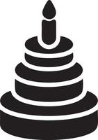 Cake icon symbol vector image. Illustration of the bakery birthday isolated design image. EPS 10