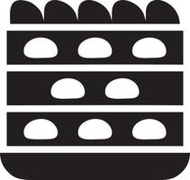 Cake icon symbol vector image. Illustration of the bakery birthday isolated design image. EPS 10