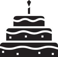 Cake icon symbol vector image. Illustration of the bakery birthday isolated design image. EPS 10