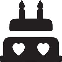 Cake icon symbol vector image. Illustration of the bakery birthday isolated design image. EPS 10