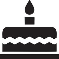 Cake icon symbol vector image. Illustration of the bakery birthday isolated design image. EPS 10