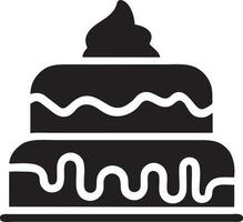 Cake icon symbol vector image. Illustration of the bakery birthday isolated design image. EPS 10