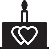 Cake icon symbol vector image. Illustration of the bakery birthday isolated design image. EPS 10