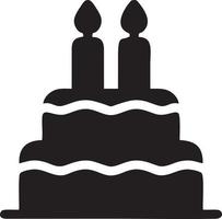 Cake icon symbol vector image. Illustration of the bakery birthday isolated design image. EPS 10