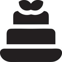 Cake icon symbol vector image. Illustration of the bakery birthday isolated design image. EPS 10