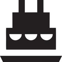 Cake icon symbol vector image. Illustration of the bakery birthday isolated design image. EPS 10