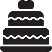 Cake icon symbol vector image. Illustration of the bakery birthday isolated design image. EPS 10