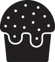 Cake icon symbol vector image. Illustration of the bakery birthday isolated design image. EPS 10