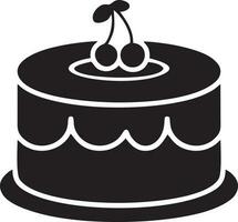 Cake icon symbol vector image. Illustration of the bakery birthday isolated design image. EPS 10