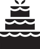 Cake icon symbol vector image. Illustration of the bakery birthday isolated design image. EPS 10