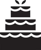 Cake icon symbol vector image. Illustration of the bakery birthday isolated design image. EPS 10