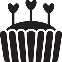 Cake icon symbol vector image. Illustration of the bakery birthday isolated design image. EPS 10