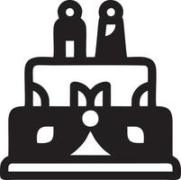 Cake icon symbol vector image. Illustration of the bakery birthday isolated design image. EPS 10