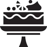 Cake icon symbol vector image. Illustration of the bakery birthday isolated design image. EPS 10