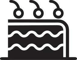 Cake icon symbol vector image. Illustration of the bakery birthday isolated design image. EPS 10