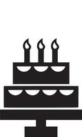 Cake icon symbol vector image. Illustration of the bakery birthday isolated design image. EPS 10