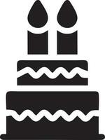 Cake icon symbol vector image. Illustration of the bakery birthday isolated design image. EPS 10