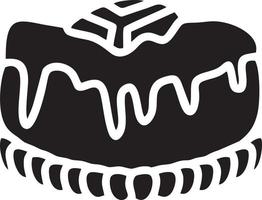 Cake icon symbol vector image. Illustration of the bakery birthday isolated design image. EPS 10