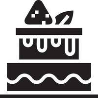 Cake icon symbol vector image. Illustration of the bakery birthday isolated design image. EPS 10