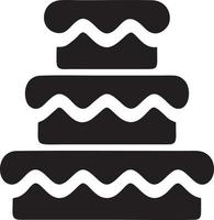 Cake icon symbol vector image. Illustration of the bakery birthday isolated design image. EPS 10