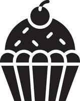 Cake icon symbol vector image. Illustration of the bakery birthday isolated design image. EPS 10