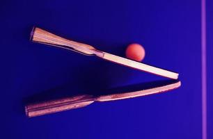 two table tennis rackets photo