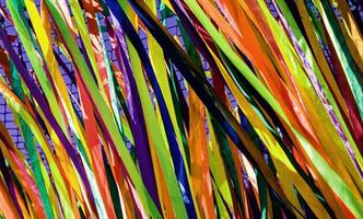 multicolored satin ribbons photo