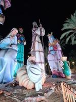 Spain's largest nativity scene in Alicante at night photo