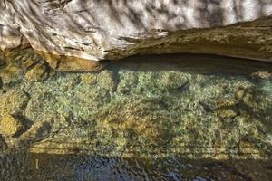 a natural wild landscape in the Turkish mountains with an interesting waterfall and the sapadere canyon photo