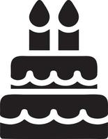 Cake icon symbol vector image. Illustration of the bakery birthday isolated design image. EPS 10